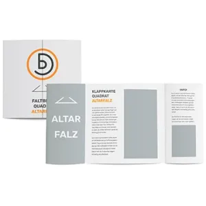 Klappkarte Quadrat Altarfalz