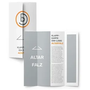 Klappkarte DIN-lang Altarfalz