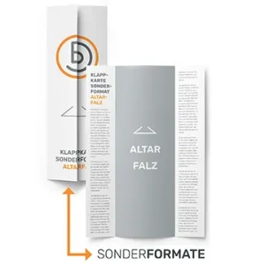 Klappkarte Sonderformate Altarfalz