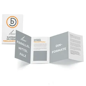 Klappkarte DIN-Formate Parallelmittelfalz