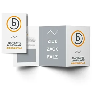 Klappkarte DIN-Formate Zickzackfalz