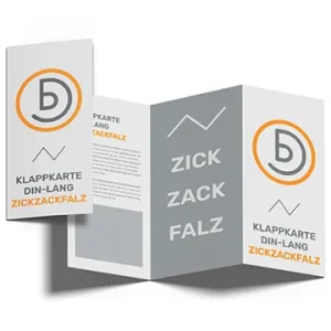 Klappkarte DIN lang Zickzackfalz