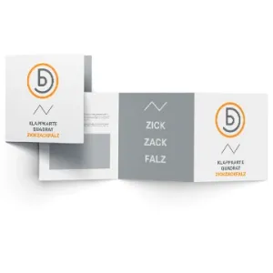 Klappkarte Quadrat Zickzackfalz