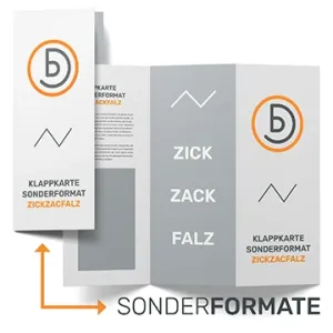 Klappkarte Sonderformate Zickzackfalz