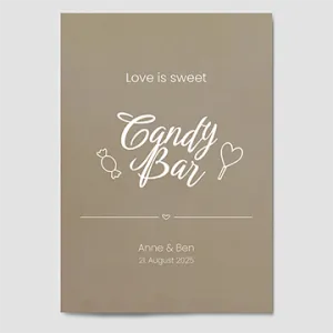 Hochzeitsplakat CandyBar Nature