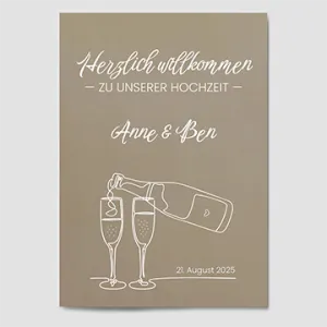 Hochzeitsplakat willkommen Nature